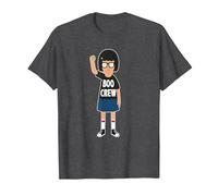 Bob's Burgers Tina Belcher Boo Crew Camiseta, Hombre, Jaspeado Oscuro, M
