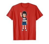 Bob's Burgers Tina Belcher Boo Crew Camiseta, Hombre, Rojo, M