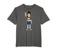 Bob's Burgers Tina Belcher Boo Crew Camiseta, Hombre Tallas Grandes, Asfalto, 3X Alto