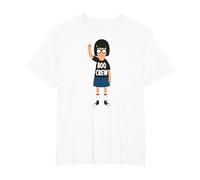 Bob's Burgers Tina Belcher Boo Crew Camiseta, Hombre Tallas Grandes, Blanco, 6X Alto