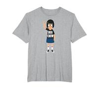 Bob's Burgers Tina Belcher Boo Crew Camiseta, Hombre Tallas Grandes, Gris Jaspeado, 5X Alto