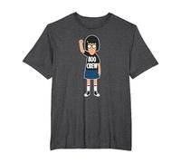 Bob's Burgers Tina Belcher Boo Crew Camiseta, Hombre Tallas Grandes, Jaspeado Oscuro, 3X Alto