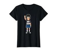 Bob's Burgers Tina Belcher Boo Crew Camiseta, Mujer, Negro, XL