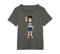 Bob's Burgers Tina Belcher Boo Crew Camiseta, Mujer Tallas Grandes, Asfalto, 4XL Grande