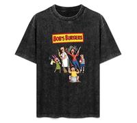 Bob's Burgers Unisex T-Shirt Printed tee Graphic Top Men Black Shirt S