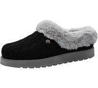 BOBS from Skechers Women's Keepsakes Ice Angel Slipper, Black/Grey, 10 W US