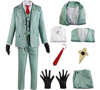 BOBT Spy X Family Cosplay, Spy X Family Cosplay Anya Forger Dress Disfraz, Anime Spy X Family Loid Forger Cosplay, Eden Academy Uniforme Anime Vestido para Fiesta de Halloween