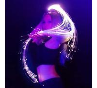 BOBVB Látigo de Fibra óptica LED, látigo de píxel Recargable por USB, látigo de Espacio de Baile Giratorio de 360° de 6 pies/178 cm, 10 Modos Brillantes, 36 Colores, Juguete de Flujo Baile