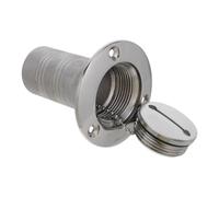 Boca de Llenado de Combustible para Barco 38mm de Acero Inoxidable | Cuello Recto Empotrado, Cierre con Llave, Uso Náutico para Tanque de Yate, Color Plata