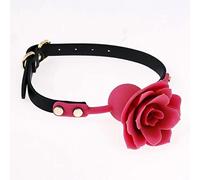 Boca Gag Respirable Rosas Ball Gag Bondage Gags & Morsillos Gag BDSM Juguetes sexuales para mujer, Fetish Juegos para adultos Esclava sexual Juguete sexual femenino para parejas Cosplay (Pink-M)