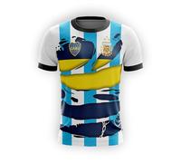 Boca Juniors & Argentina. Camiseta de Boca Juniors y Argentina. Poliéster. Uso diario. Unisex. Diseños propios, únicos y originales en todos nuestros productos. Somos Sportivo Maglietta. CAM0041. XL.