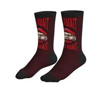 Boca Labios Sosteniendo Dinero Ganancia Poder Rojo 18 Calcetines Acolchados Calcetine Media Caña Absorbentes Del Sudor Calcetine Hombre Tennis Trabajo 40Cm