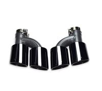 Boca Punta Cola Coche Para A4 A5 A6 A7 Mejora De Tubo Escape S4 S5 S6 Y S7 Boquilla Acero Inoxidable. Silenciador(Negro)