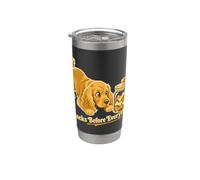 Bocadillos antes de todo Golden Retriever Vaso térmico de acero inoxidable de doble pared