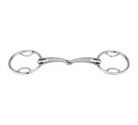 Bocado 2 anillos - Satinox con pases, roto - Sprenger - Rojo - Rojo