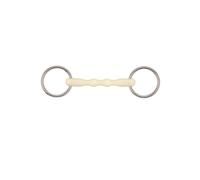 Bocado de 2 anillas para caballo recto desmontable Soyo Happy mouth "mullen" 135 mm