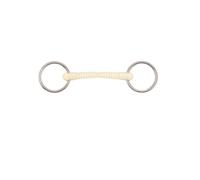 bocado de 2 anillas para caballo recto desmontable Soyo Happy mouth "ribbeb" 125 mm
