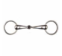 Bocado de acero inoxidable de una sola rotura con cañones grandes Tattini 10 cm