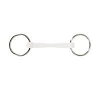 Bocado de caballo de 2 anillas QHP Flexi 12,5 cm