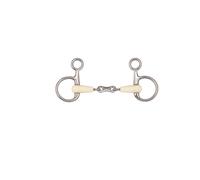Bocado de caballo de doble articulación + eslabón Soyo Happy mouth 125 mm