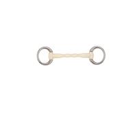 Bocado de oliva para caballos rectos Soyo Happy mouth "mullen" 115 mm