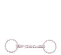 Bocado doble para caballo de acero inoxidable macizo BR Equitation 12,5 cm