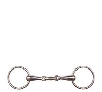 Bocado doble para caballo de acero inoxidable macizo BR Equitation 13,5 cm