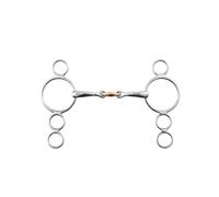 Bocado doble pessoa de 4 anillas para caballos Premier Equine 15 cm