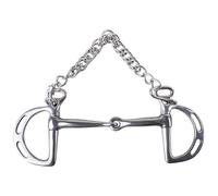 Bocado para Caballos Broca de Freno Tipo Tres Pasos for Montar a Caballo, Broca de Filete, Entrenamiento de Caballos(135mm)