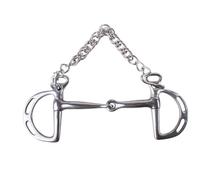 Bocado para Caballos Broca de Freno Tipo Tres Pasos for Montar a Caballo, Broca de Filete, Entrenamiento de Caballos(125mm)