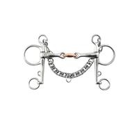 Bocado Pelham de doble freno con pellet de cobre Premier Equine 15 cm