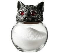 Bocal Verre Chat - Pot À Poivre Vintage Style Apothicaire, Élégant Rangement Pour Cuisine | Design Unique Tête De Félin Sorcier | Pour Cuisiniers Wiccans Collectionneurs Décor