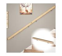 BOCbco Pasamanos de Escalera, Kit de Barra de Agarre de Barandilla de Maderaiza Cuadrada Antideslizante Montada en la Pared, Barra de Soporte de Corredor de Barandillas para Ancianos de Loft Interior,