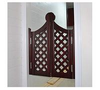 BOCbco Puertas de Café Abatibles Puerta de Media Cintura Cierre Automático Columpio Bidireccional Partición Interior Madera de Tilo, Color de Tamaño Personalizable/Brown/80 * 80Cm