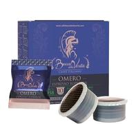 BOCCA DELLA VERITA 10 Cápsulas de Café OMERO con Envase Protector para Café Espresso de Tueste Natural - Cápsulas Compatibles con la Cafetera Lavazza®* Espresso Point