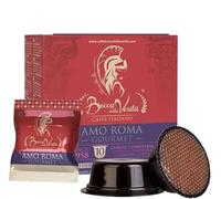 BOCCA DELLA VERITA - Caja de 10 Cápsulas de Café Italiano Sabor AMO ROMA Gourmet, Cápsulas Compatibles con Cafetera Lavazza® A Modo Mio, 100% Made in Italy