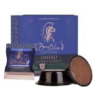 BOCCA DELLA VERITA - Caja de 10 Cápsulas de Café Italiano Sabor OMERO Espresso Superior, Cápsulas Compatibles con Cafetera Lavazza® A Modo Mio, 100% Made in Italy