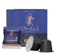 BOCCA DELLA VERITA® - Caja de 10 Cápsulas de Café Italiano Sabor OMERO Espresso Superior, Cápsulas Compatibles con Cafetera Nespresso®, 100% Made in Italy