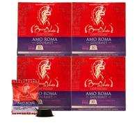 BOCCA DELLA VERITA - Caja de 40 Cápsulas de Café Italiano Sabor AMO ROMA Gourmet, Cápsulas Compatibles con Cafetera Lavazza® A Modo Mio, 100% Made in Italy