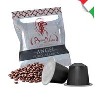 BOCCA DELLA VERITA - Caja de 50 Cápsulas de Café Italiano Sabor ANGEL Arabica 100%, Cápsulas Compatibles con Cafetera Nespresso®, 100% Made in Italy
