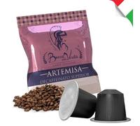 BOCCA DELLA VERITA - Caja de 50 Cápsulas de Café Italiano Sabor ARTEMISA Descafeinado, Cápsulas Compatibles con Cafetera Nespresso®, 100% Made in Italy