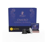 BOCCA DELLA VERITA - Caja de 50 Cápsulas de Café Italiano Sabor OMERO Espresso Superior, Cápsulas Compatibles con Cafetera Nespresso®, 100% Made in Italy