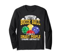 Bocce Ball Smart People Game Jugador Italiano del Juego de Pelota de bochas Manga Larga