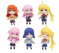 Bocchi The Rock Figure Anime Goto Hitori Figura de PVC Modelo Estatua Kita Ikuyo Escultura Decoración para Pasteles Adornos Decoración Coche Estatua 9CM Coleccionables Regalos