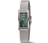 Boccia 3366-01 Reloj de pulsera Titanio 18mm 3ATM Cuarzo Unisex Verde Plata