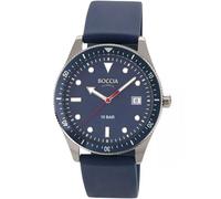 Boccia 3664-02 Titanio 39mm 10ATM Cuarzo Unisex Azul Plata, Azul Correa de si...