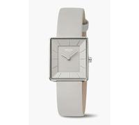 Boccia Reloj Dama Cuarzo 3351-01 Rectangular Gris Claro 25 x 28mm Correa Cuero