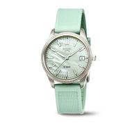 Boccia Reloj de Pulsera de Titanio para Mujer 3356-02 de Titanio de 35 mm con Esfera Verde Menta, Cuarzo con Correa de Poliuretano Verde Menta, Resistente al Agua 10 Bar, Ligero y antialérgico