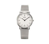 Boccia Reloj de Pulsera para Mujer Titanium 3335-03 de Titanio de 34 mm con Cristal de Zafiro, Reloj de Pulsera de Cuarzo con Correa de Acero Inoxidable milanesa Plateada, ultraplano de 6,2 mm