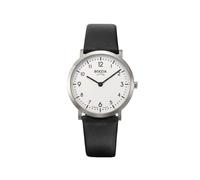 Boccia Titanium 3335-01 - Reloj de Pulsera para Mujer (Titanio, 34 mm, Cristal de Zafiro, Cuarzo, Correa de Piel, 6,2 mm, Resistente al Agua, 5 Bar), Color Negro